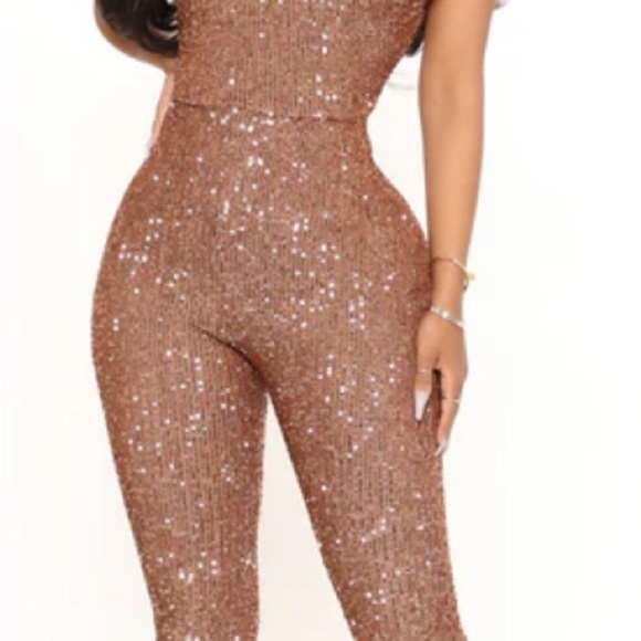 Fashion Nova Shimmering Sequin Jumpsuit, S. XL - Picture 10 of 11